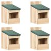 Bird Houses 4 pcs 4.7"x6.3"x7.9" Firwood