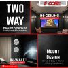 5 Core 5 Inch Ceiling Speaker System White in Wall Speakers 6W Rated Power Indoor Outdoor Speakers Ceiling Mount Surround Sound System - CL 0502