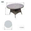Direct Wicker Outdoor Patio 5-Piece All Weather PE Rattan Dining Set with Cushions