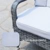 Direct Wicker Outdoor Patio 5-Piece All Weather PE Rattan Dining Set with Cushions