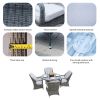 Direct Wicker Outdoor Patio 5-Piece All Weather PE Rattan Dining Set with Cushions